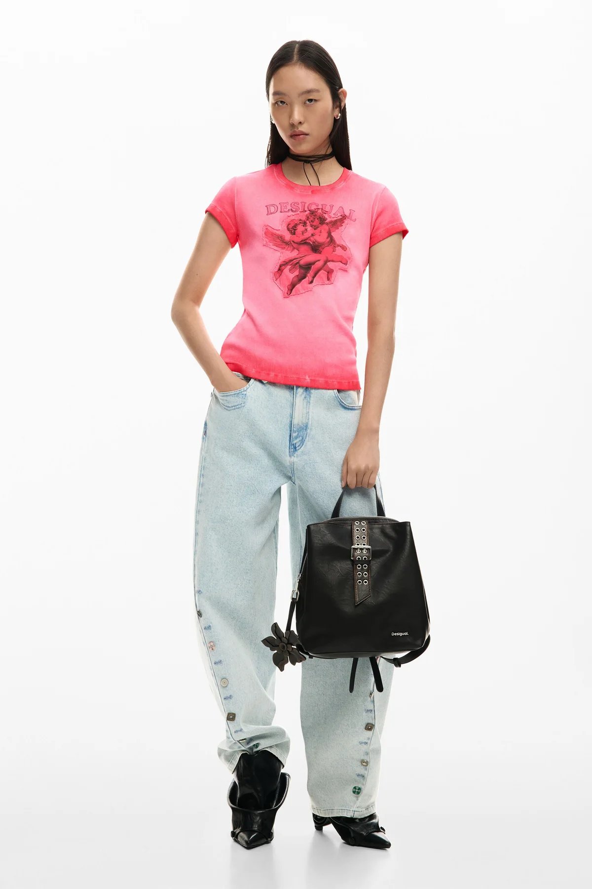 Desigual Zaino Donna Nero Logo