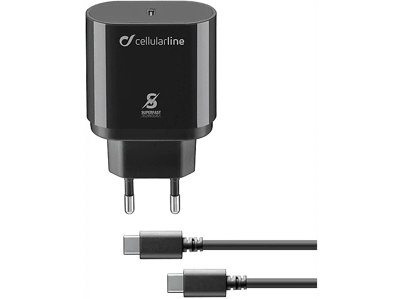 Caricabatterie CELLULARLINE Super Fast Charger Kit 25W