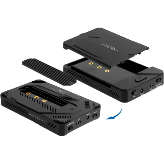 Custodia USB Type-C per M.2 NVMe e SATA SSD/HDD - vista 2