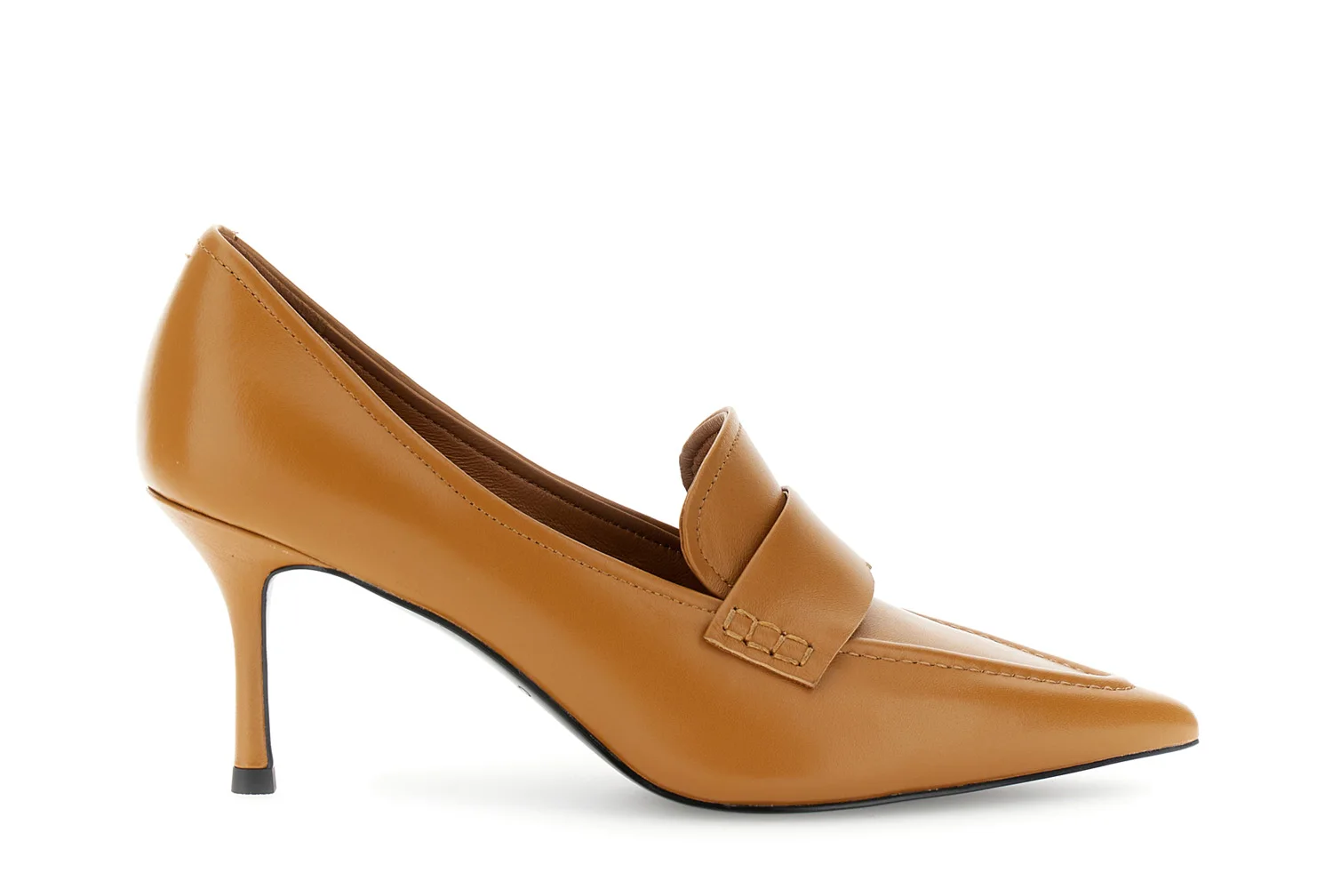 Décolleté Mocassino in Pelle Biscotto