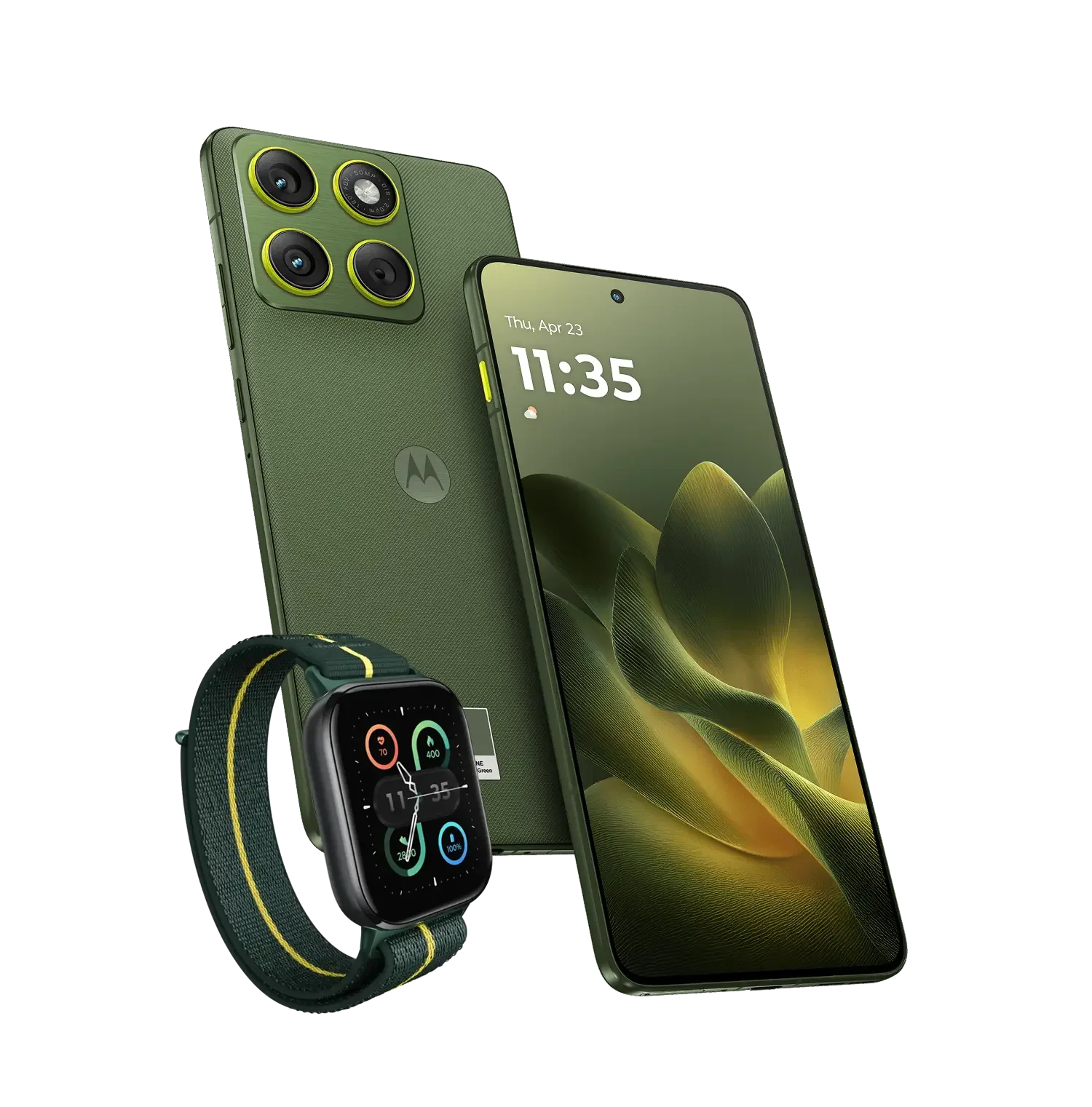 Lenovo motorola edge 70 - PANTONE Bronze Green - vista 2