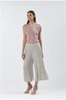 Pantaloni culotte con elastico CafèNoir