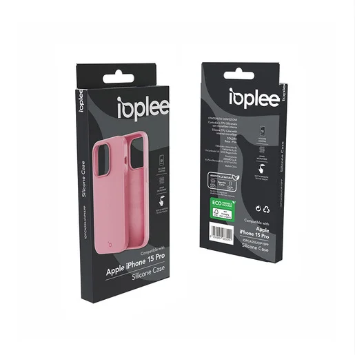 Ioplee Custodia TPU siliconata con microfibra interna per iPhone 15 Pro Max - vista 4