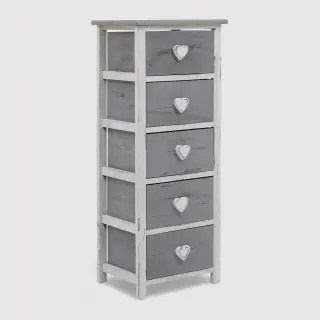 Tradescantia - Cassettiera per camera da letto con 5 cassetti
