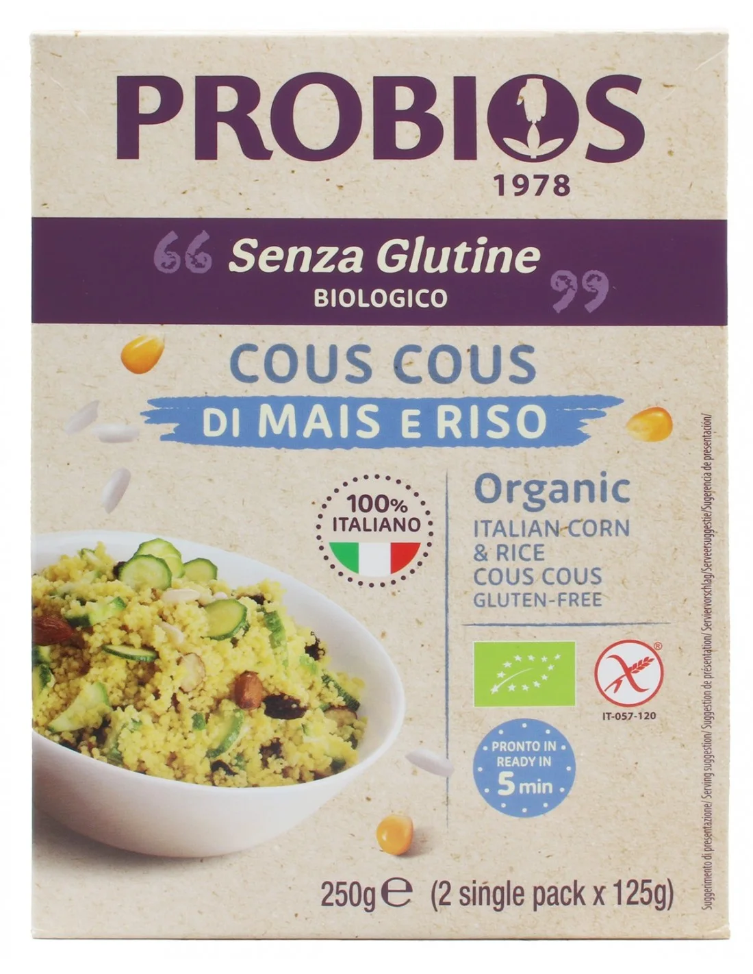 Easy cous cous di mais e riso italiani
