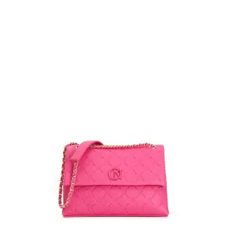 Borsa a spalla CafèNoir con pattina fuxia