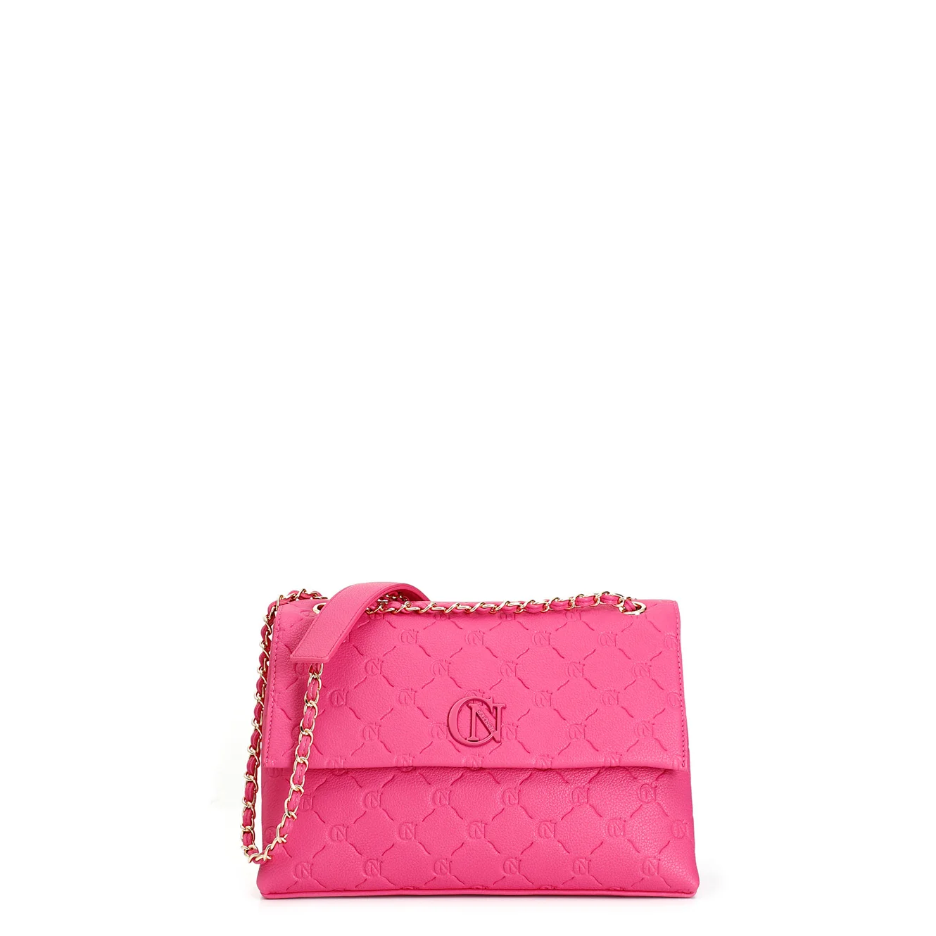 Borsa a spalla CafèNoir con pattina fuxia