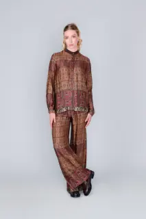 Blusa stampata foulard multivino