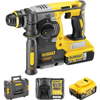 Trapano A Percussione Dewalt 18v Brushless + 2 Batterie Li-ion 5ah + Caricabatterie + Valigetta Tstak - Dch273p2t