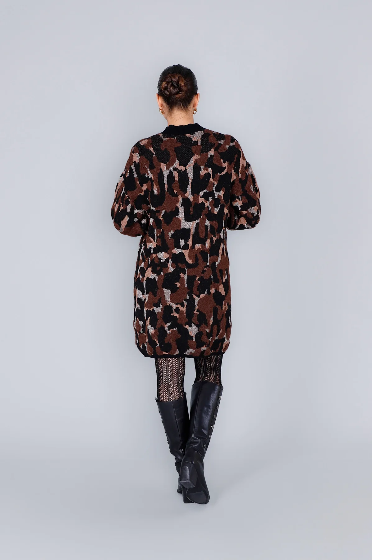 Miniabito Jacquard Animalier CafèNoir - vista 2