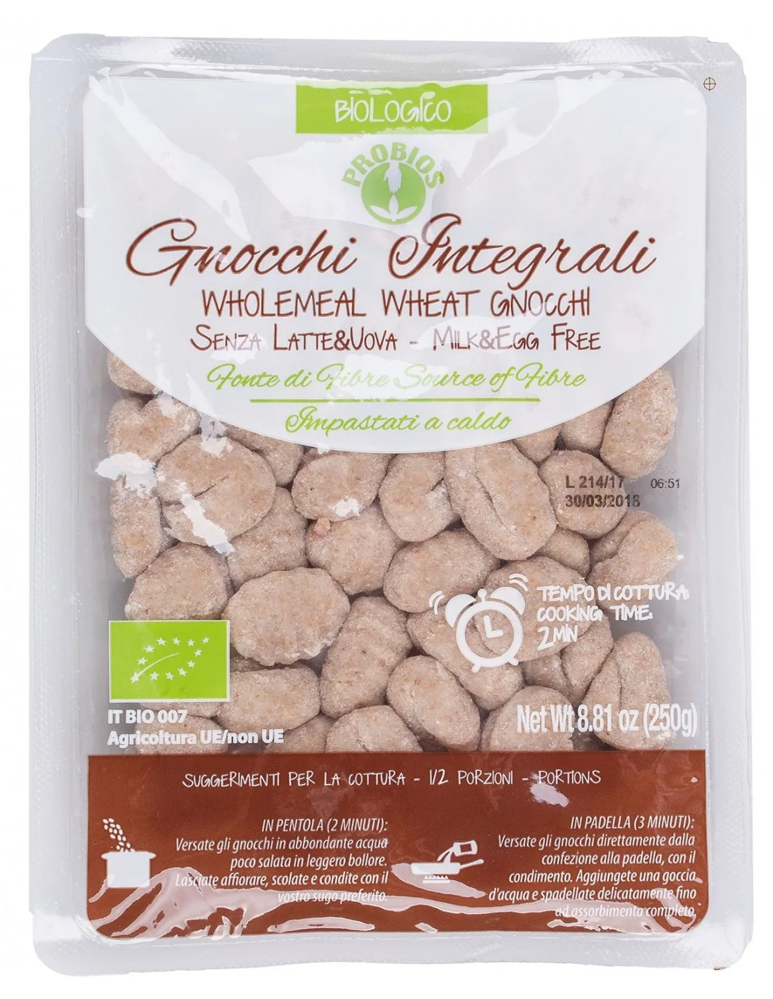 Gnocchi di frumento integrali Probios