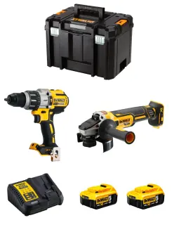 Dewalt Kit DWK221 (DCD996 + DCG405 + 2 x 5,0 Ah + DCB115 + TSTAK VI)