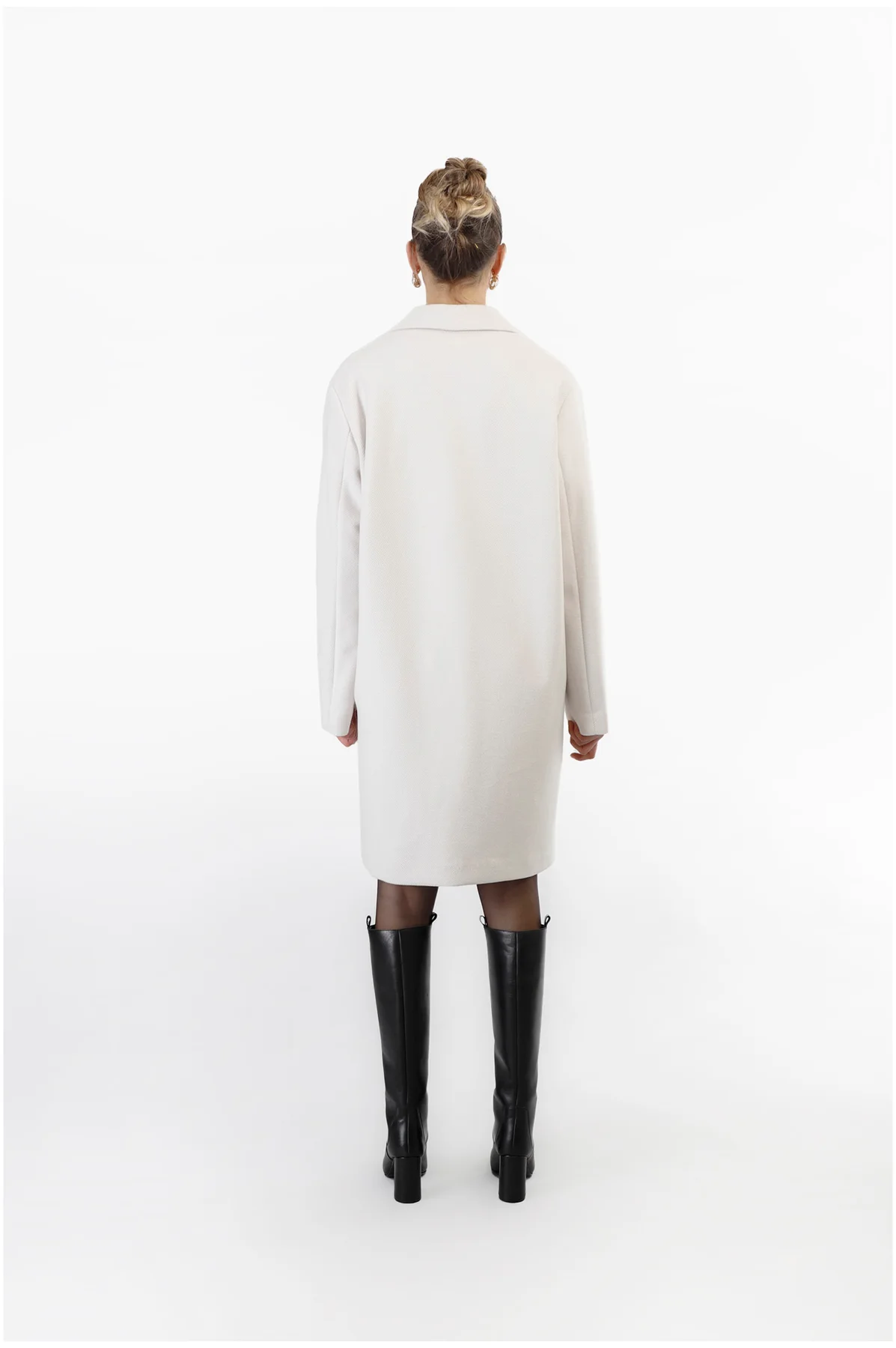 Cappotto monopetto linea ad ovetto ghiaccio - vista 2