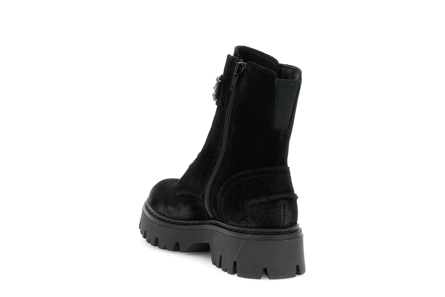 Tronchetto da donna allacciato con accessorio in pelle scamosciata - vista 4