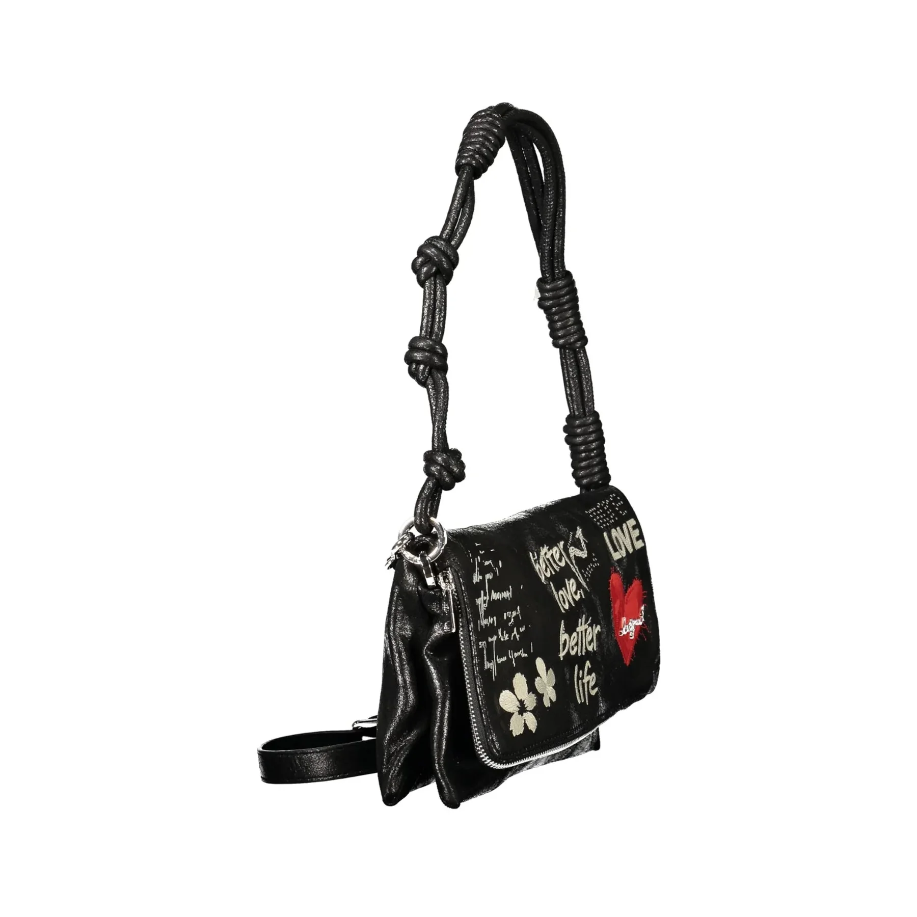 Desigual Borsa a Spalla Donna Ricamo Logo - vista 3