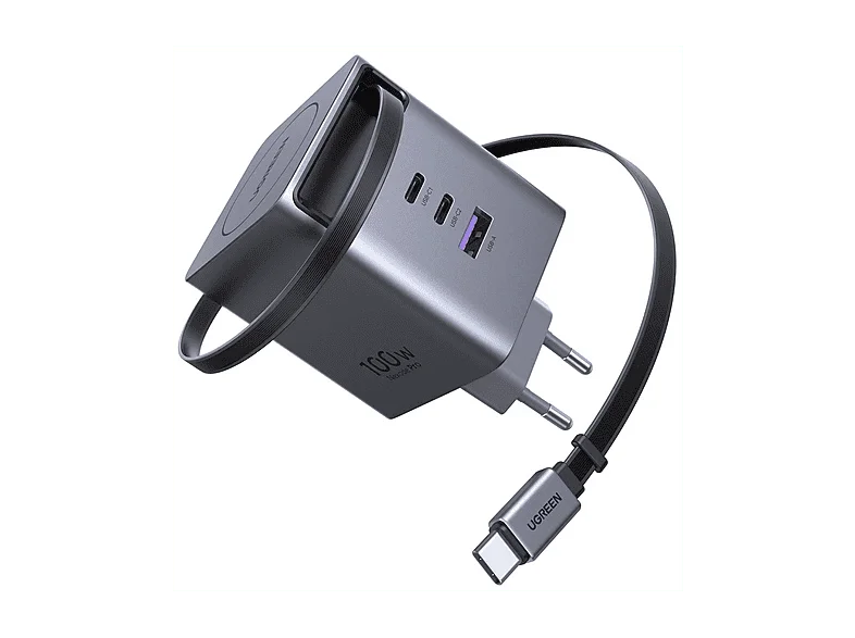 Caricabatteria UGREEN Fast Charger 100W con Cavo Retrattile