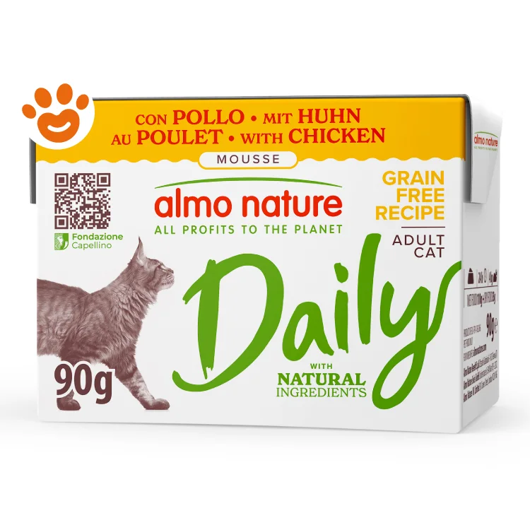 Almo Nature Cat Daily Grain Free Tetra Recart Mousse Con Pollo