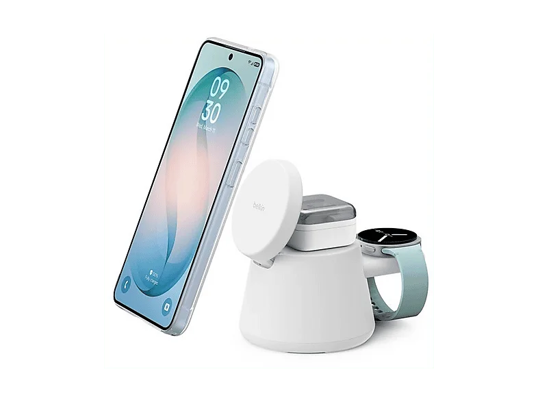 Caricatore Wireless Belkin Supporto di Ricarica Qi2 3in1 Universale