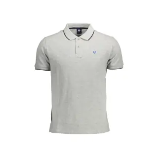 North Sails Polo Maniche Corte Uomo Grigia con Applicazione Logo