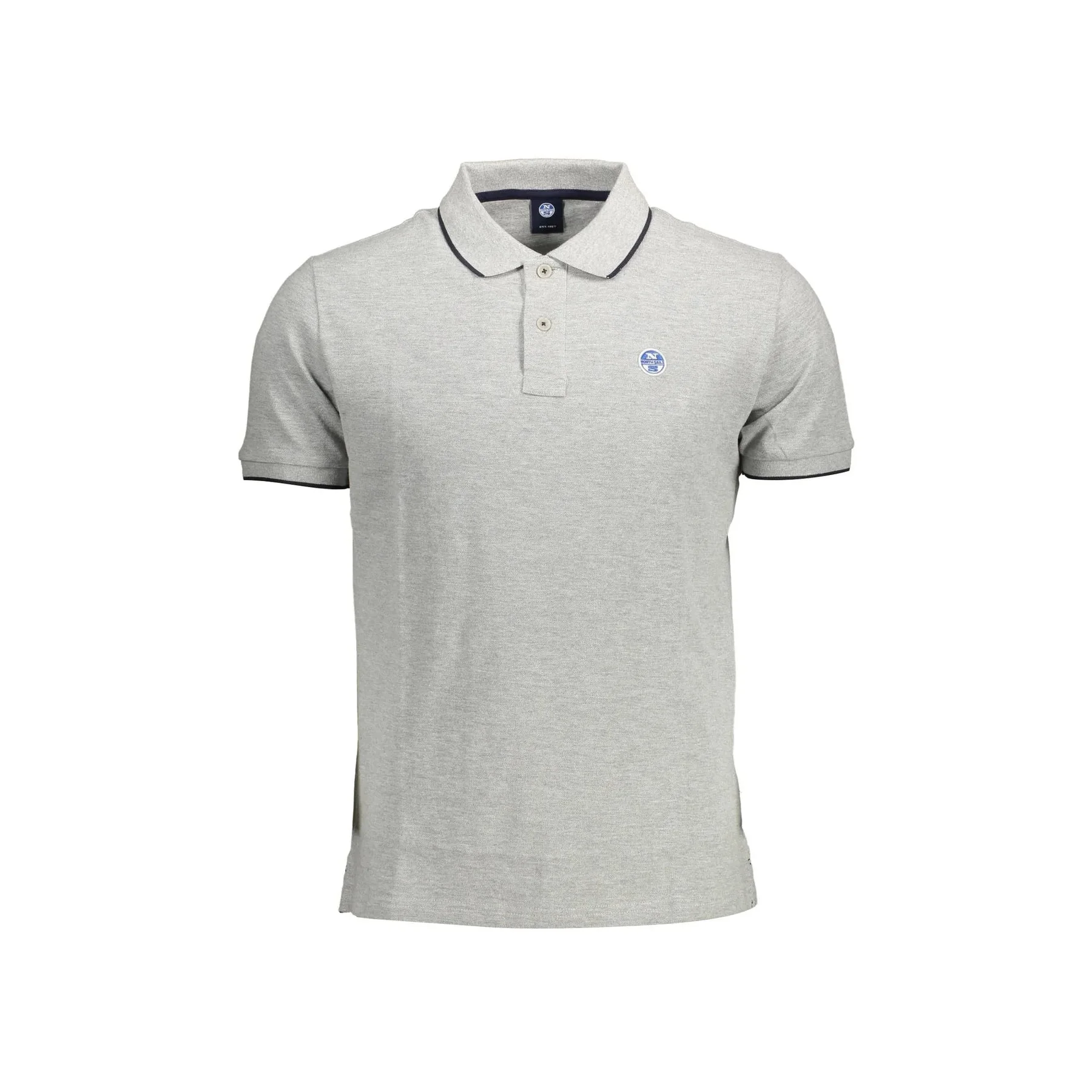 North Sails Polo Maniche Corte Uomo Grigia con Applicazione Logo