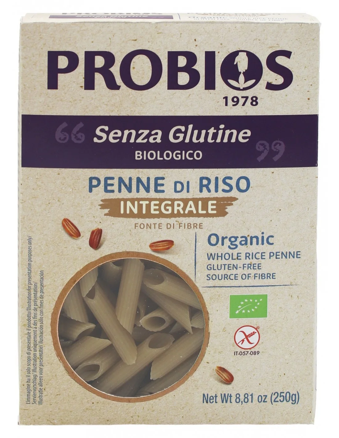 Penne di riso integrale Probios