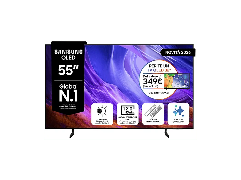Samsung OLED AI TV 55" QE55S85HAEXZT 4K