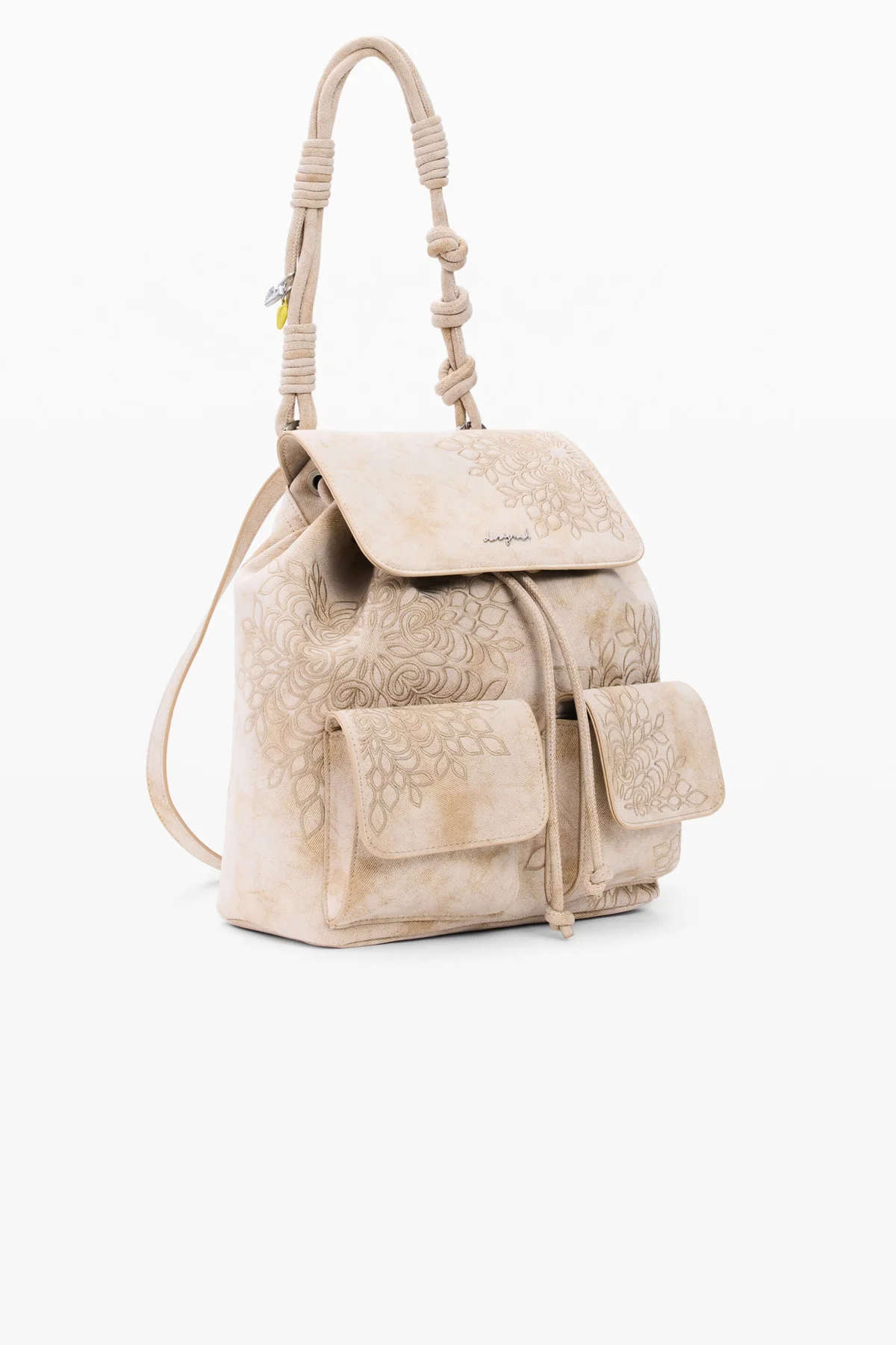 Desigual Zaino Donna Beige Ricamo - vista 2