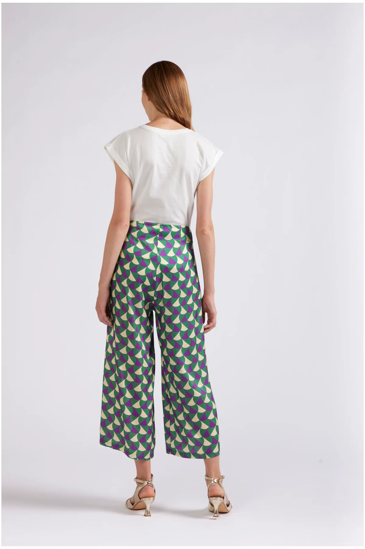 Pantaloni tipo culotte stampati geometrico CafèNoir - vista 2