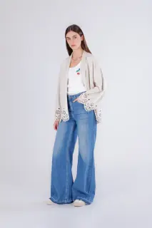 Kimono con orlo laserato