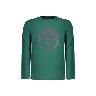 North Sails T-Shirt Maniche Lunghe Unisex con Stampa Logo
