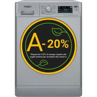 Lavatrice a libera installazione Whirlpool 10 kg - FFB 108 SILVER IT - FreshCare