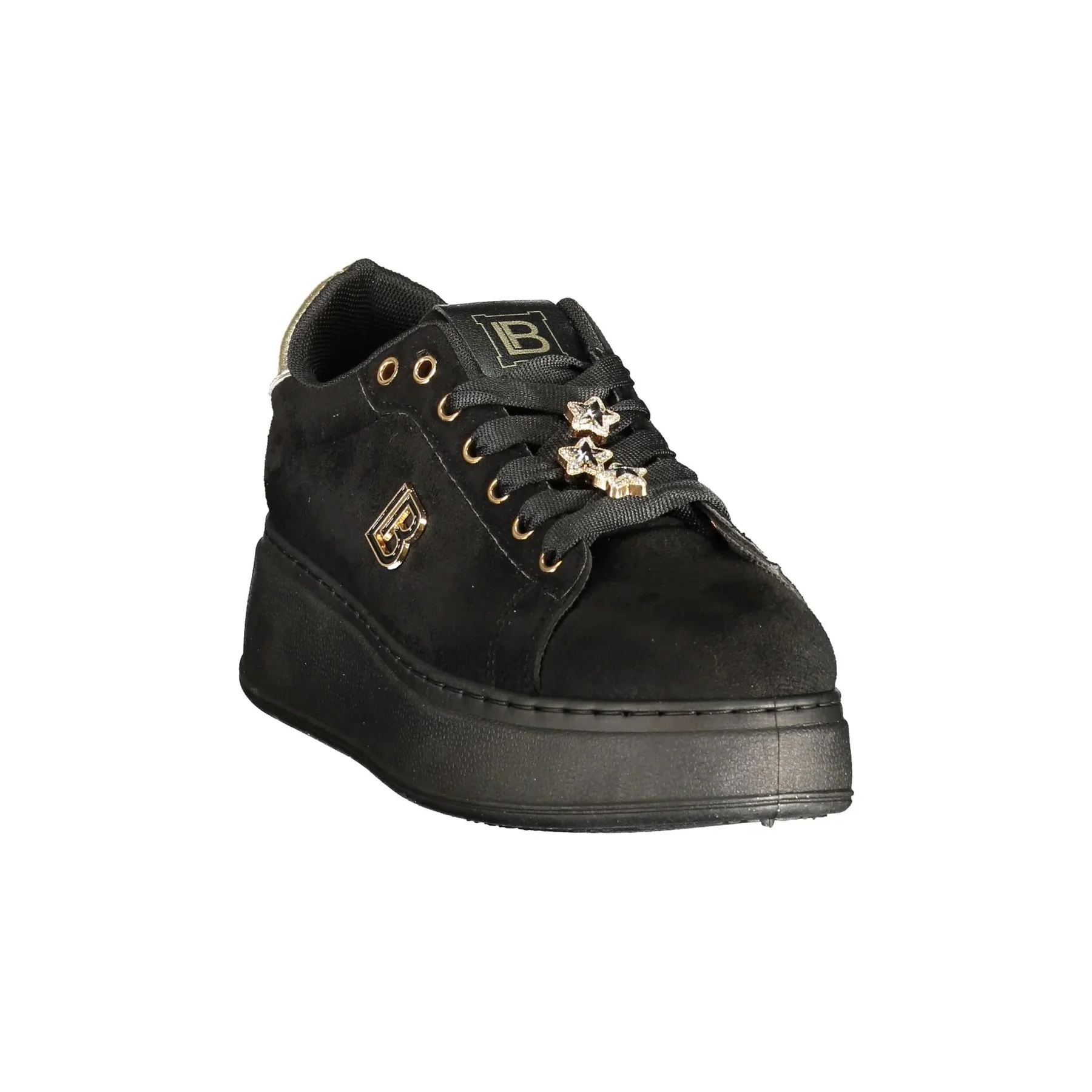 Laura Biagiotti Sneakers Donna Nere Dettagli Oro Logo - vista 2