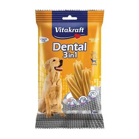 Snack Dentali Vitakraft 3 En1 Per Cani Medi