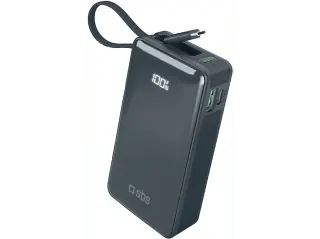 POWER BANK SBS 20W Display e cavo USB-C 10000mAh Blu