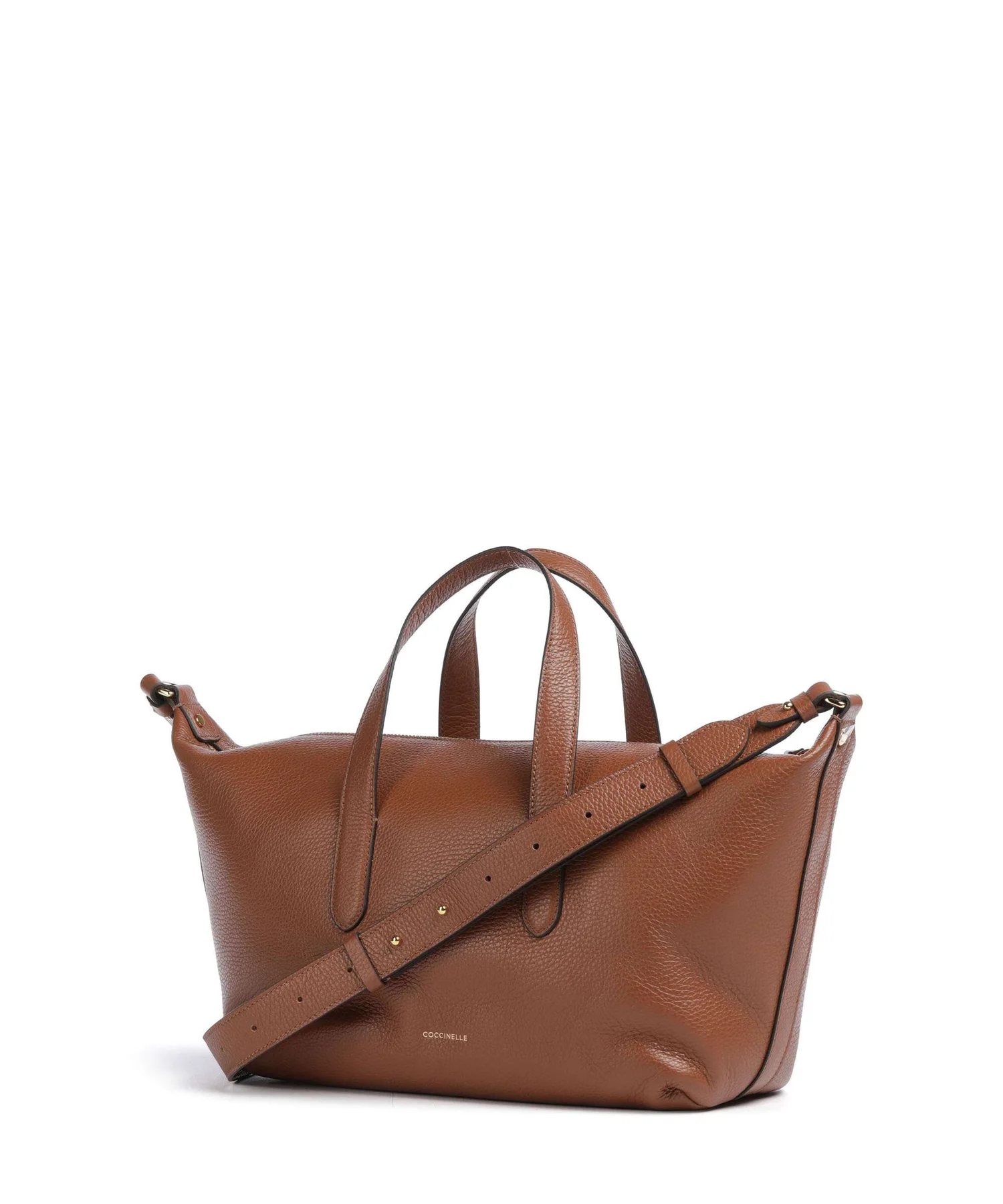 Coccinelle Borsa a Tracolla Pelle Donna Marrone Stampa Logo - vista 2