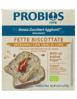 Fette Biscottate Integrali con Semi di Lino