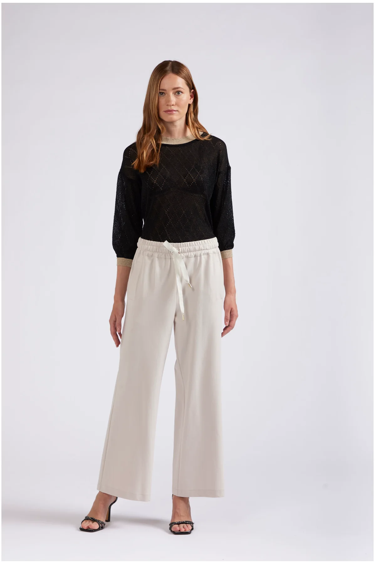 Pantaloni con Cinturino Elasticato CafèNoir