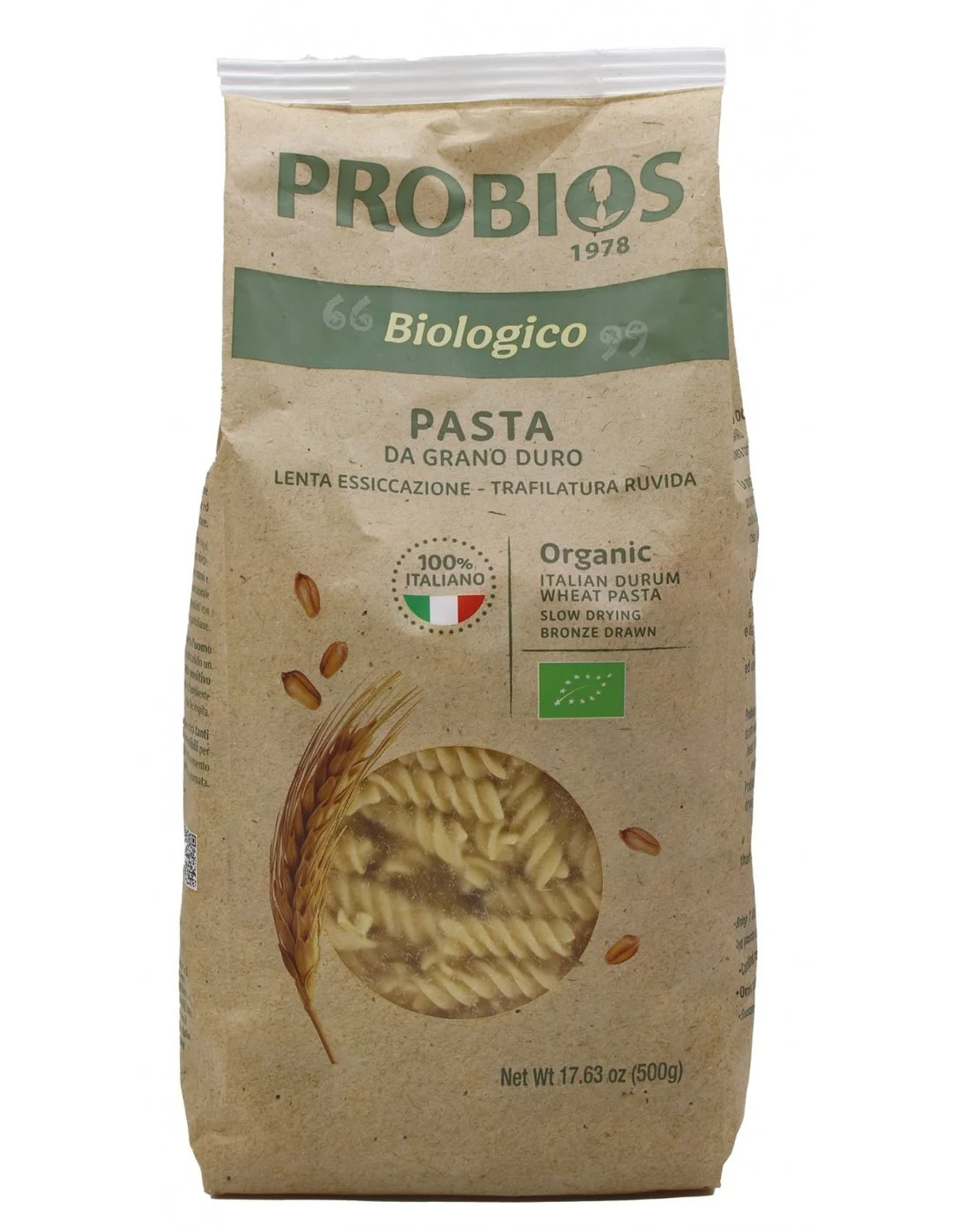 Fusilli di grano duro biologici