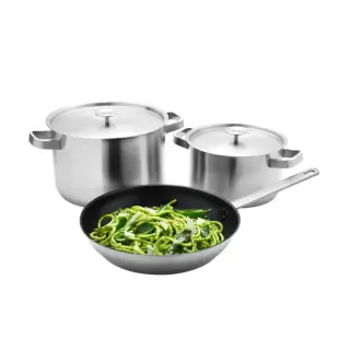 Electrolux Set di pentole in acciaio E3SS