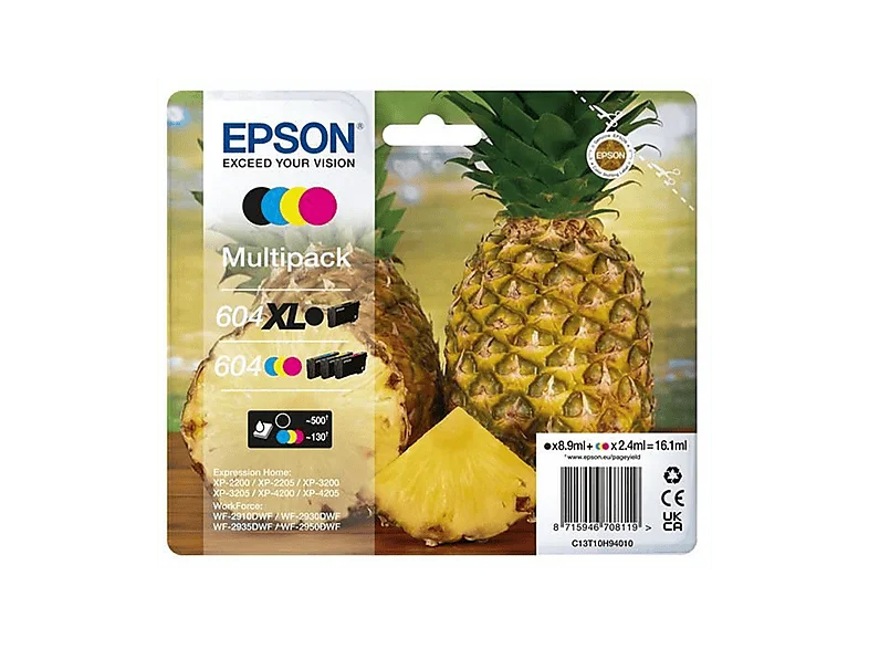 Multipack 4 cartucce EPSON Ananas 604
