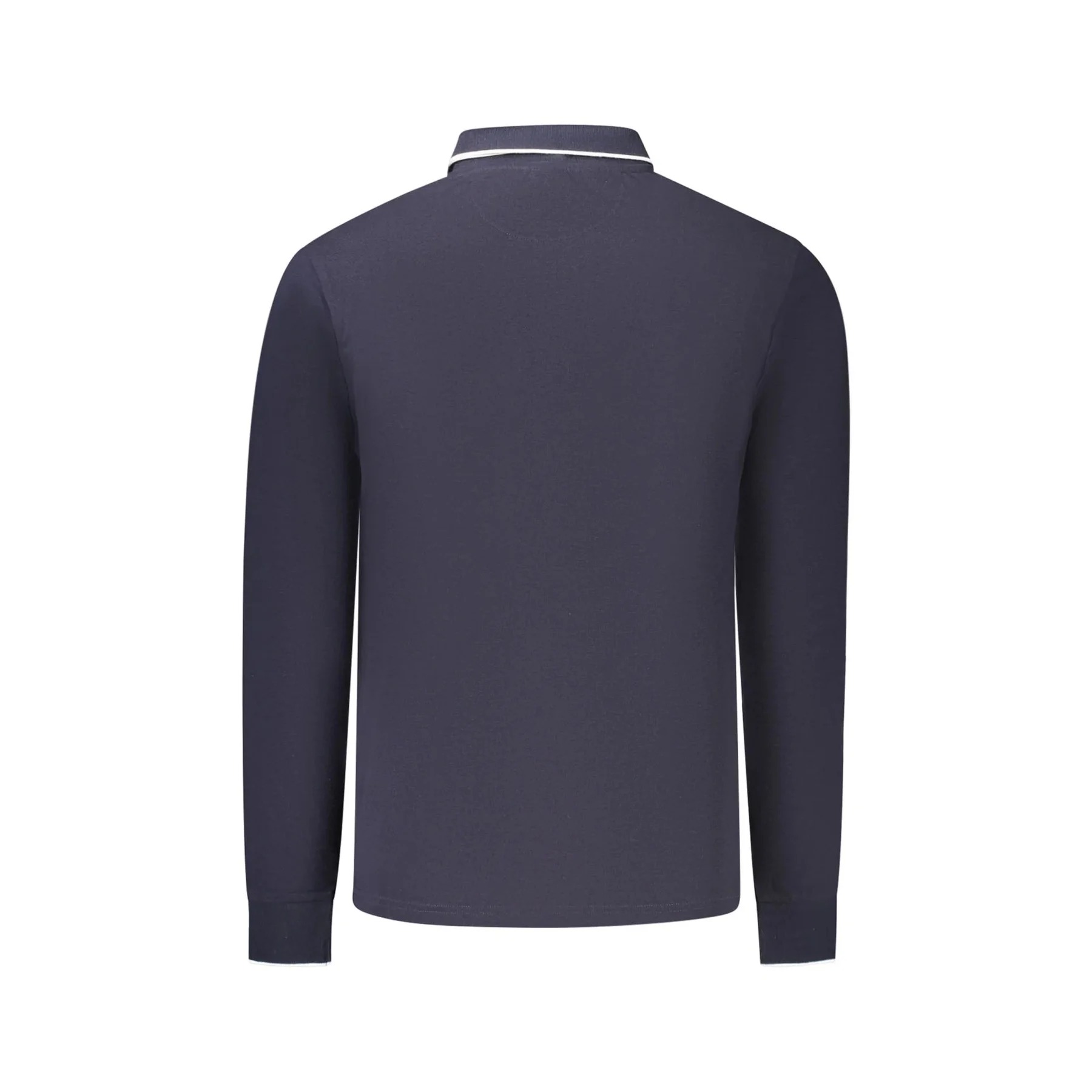 Polo Maniche Lunghe Uomo Blu con Logo