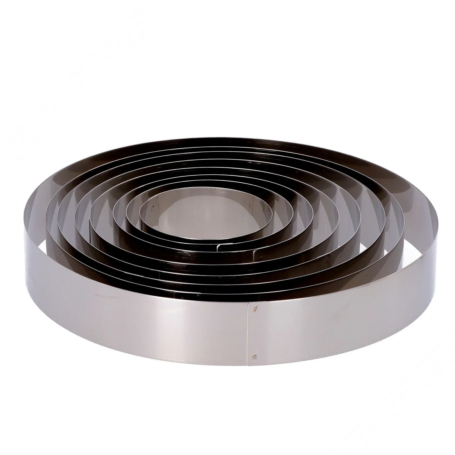 Kit 8 coppapasta in acciaio inox - Altezza 40 mm