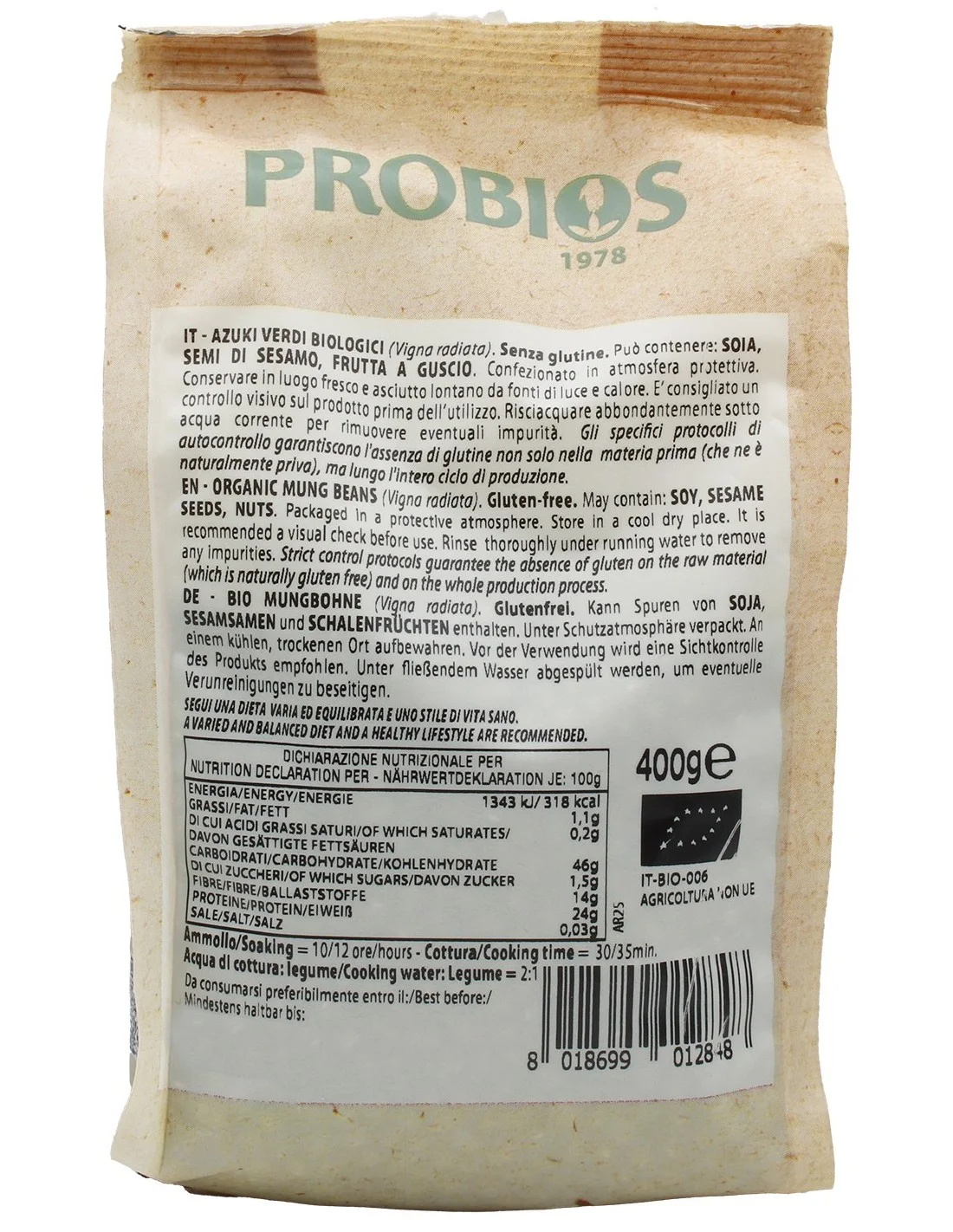 Azuki verdi Probios - vista 2