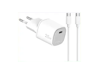 Celly Caricabatterie GAN a muro 25W con cavo USB-C