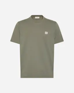 Calvin Klein T-Shirt Maniche Corte Uomo Verde con Logo