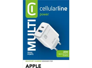 Cellularline Dual Charger ACHIPHUSB2PD20WW
