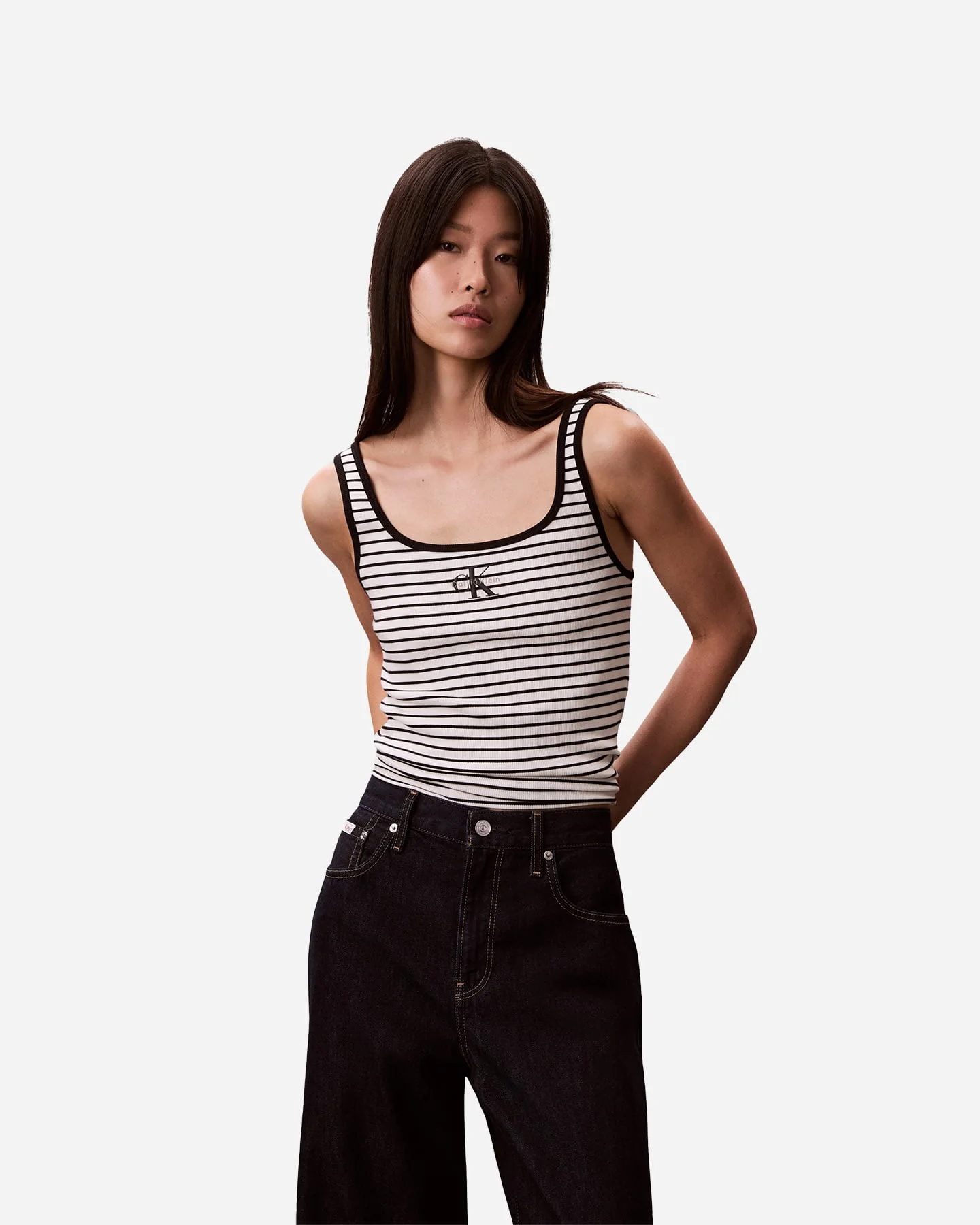 Calvin Klein Jeans Logo Stripe W - Canotta - Donna - vista 7