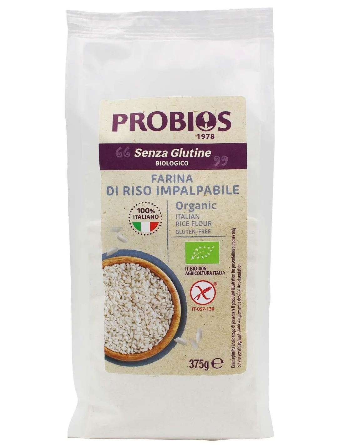 Farina di riso impalpabile Probios