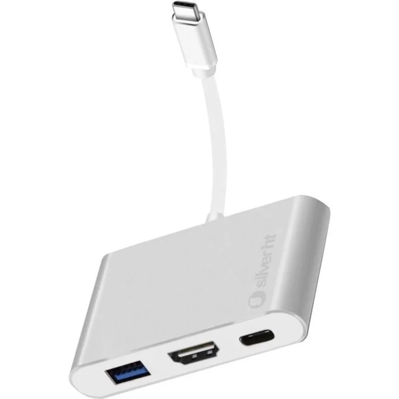 SilverHT Logan 4K+ Adattatore da USB tipo C a USB 3.0/USB-C/HDMI 4K