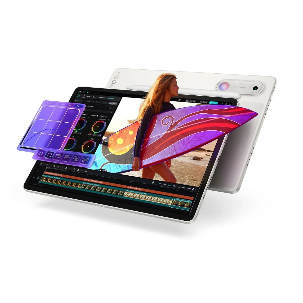 Lenovo Yoga Tab Gen 2 11.1" (8GB 256GB) - Seashell + Pen - vista 2